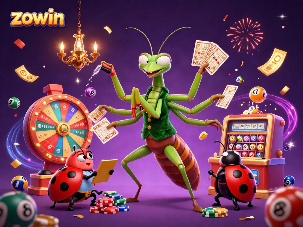 Experience thrilling moments at zowin, featuring an energetic casino scene with vibrant game elements.