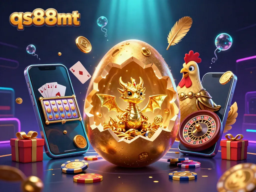 Engage with the qs88mt dynamic gaming scene featuring golden dragon and casino elements.