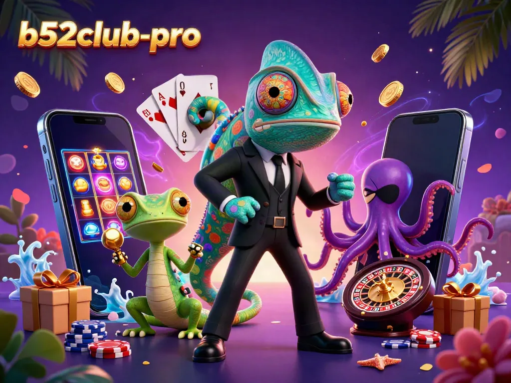 Engage in thrilling games at b52club-pro with colorful slots and vibrant casino elements.