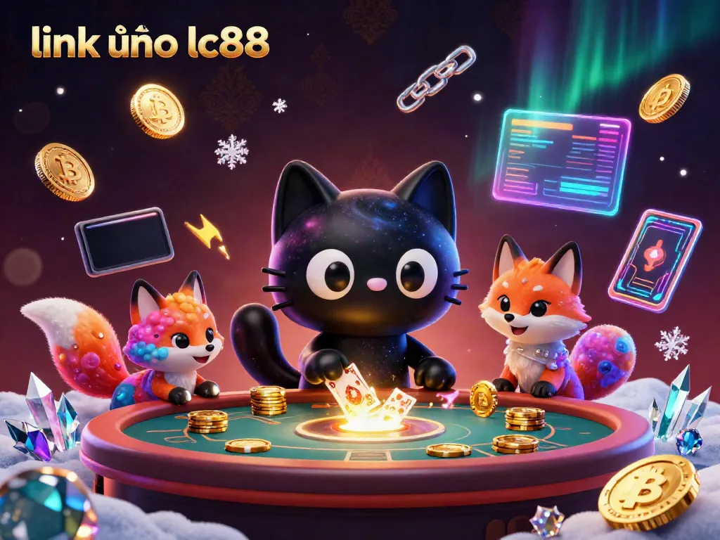 Engage with thrilling gameplay at link vào lc88 with dynamic characters and glowing casino elements in a vibrant casino scene.