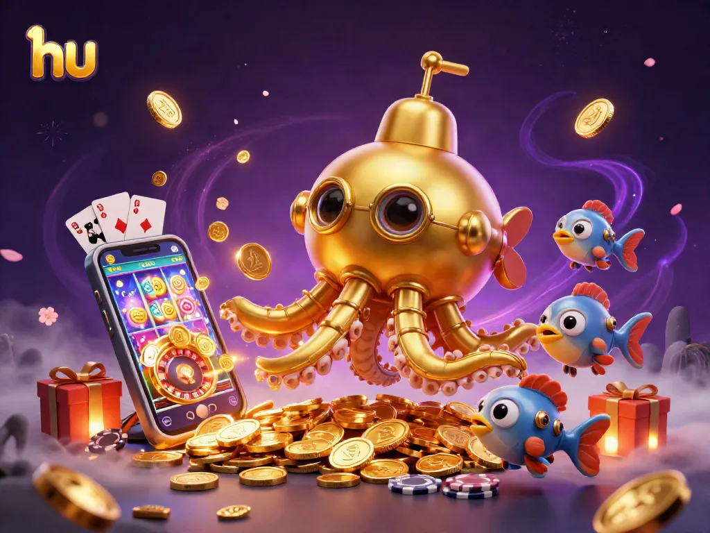 Engage in thrilling gaming adventures with the hu platform, featuring a captivating 3D casino scene full of excitement.