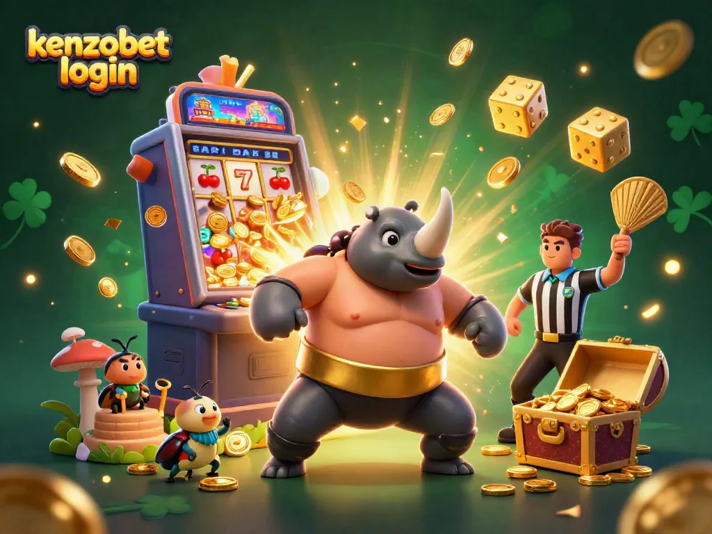 Experience thrilling wins with kenzobet login at the bustling 3D casino, showcased in vibrant detail.