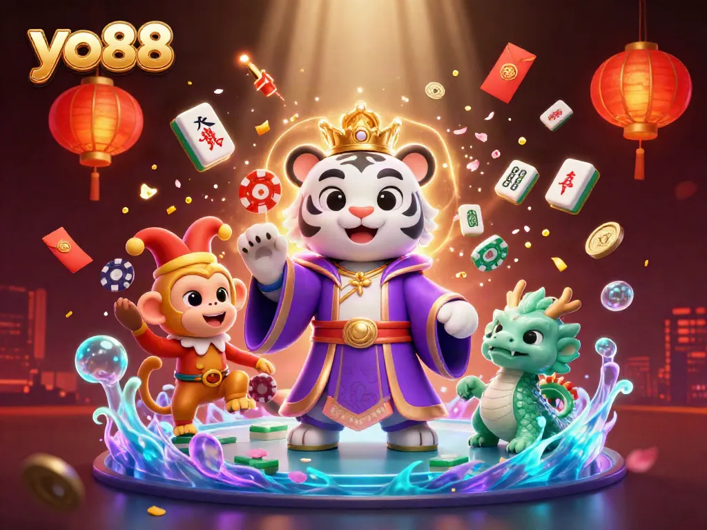Experience excitement with yo88 through stunning animated characters and vibrant casino elements, perfect for gamblers.
