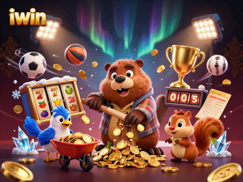 iwin invites gamers to spin jackpot reels in a vibrant scene with dazzling characters and golden treasures.
